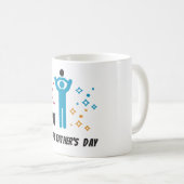 Vatertag niedlich erfrischendes und buntes Design Kaffeetasse (VorderseiteRechts)