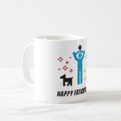 Vatertag niedlich erfrischendes und buntes Design Kaffeetasse (Vorderseite Links)