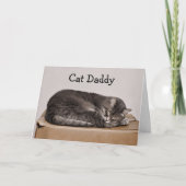 Vatertag Niedlich Tabby Cat Daddy Karte (Vorderseite)