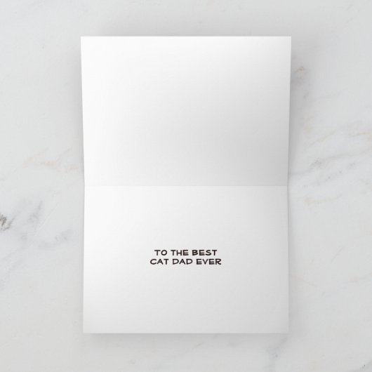 Vatertag Niedlich Tabby Cat Daddy Karte (Innenseite)