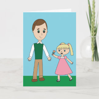 Vatertag Niedlich zum Vater von Tochter Personalis Karte