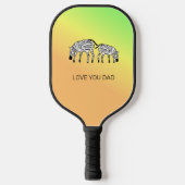 Vatertag, Niedliches Glück Kenyan Zebras Pickleball Schläger (Vorderseite)
