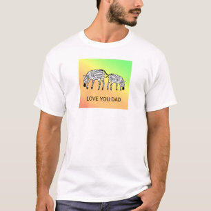 Vatertag, Niedliches Glück Kenyan Zebras T-Shirt