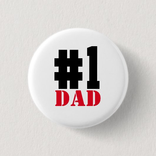Vatertag Nummer 1 Papa Button (Vorderseite)