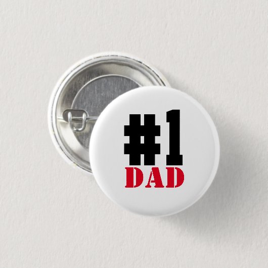 Vatertag Nummer 1 Vater Button (Vorne & Hinten)