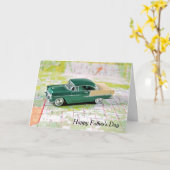 Vatertag Oldtimer Karte (Gelbe Blume)
