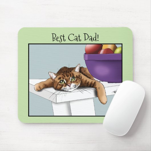 Vatertag Orange Tabby Cat Mousepad (Mit Mouse)