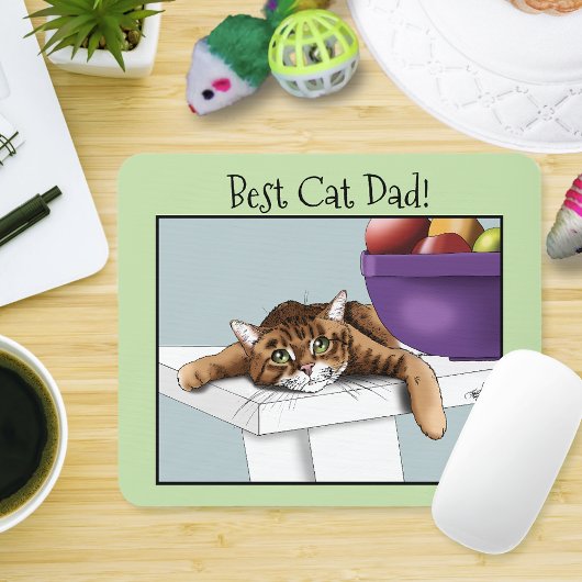 Vatertag Orange Tabby Cat Mousepad