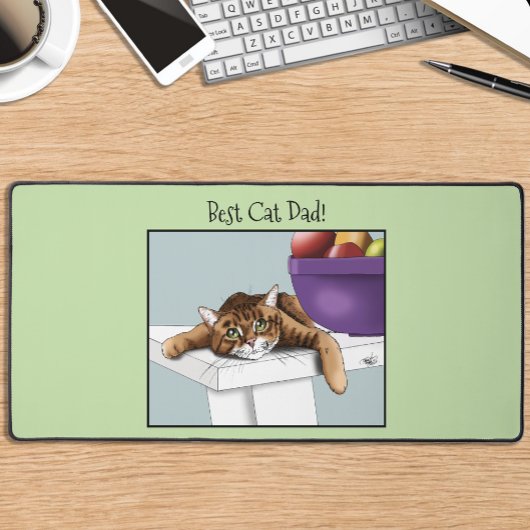 Vatertag Orange Tabby Cat Schreibtischunterlage