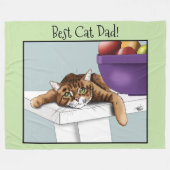 Vatertag Orange TabbyCat Fleecedecke (Vorderseite (Horizontal))