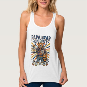 Vatertag Papa Bär Im Dienst Shirt Lustiges Tier Da