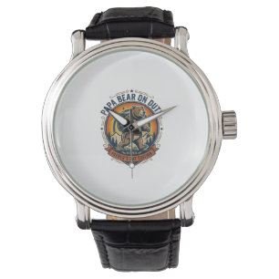 Vatertag Papa Bär Im Dienst Shirt Lustiges Tier Da Armbanduhr