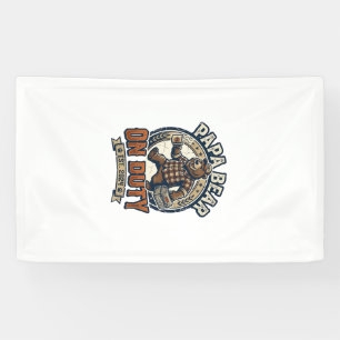 Vatertag Papa Bär Im Dienst Shirt Lustiges Tier Da Banner