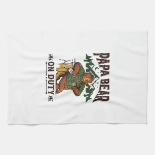 Vatertag Papa Bär Im Dienst Shirt Lustiges Tier Da Geschirrtuch