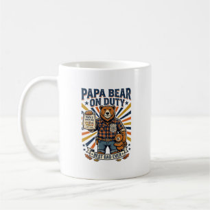 Vatertag Papa Bär Im Dienst Shirt Lustiges Tier Da Kaffeetasse