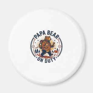 Vatertag Papa Bär Im Dienst Shirt Lustiges Tier Da Magnet