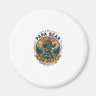 Vatertag Papa Bär Im Dienst Shirt Lustiges Tier Da Magnet
