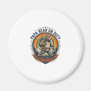 Vatertag Papa Bär Im Dienst Shirt Lustiges Tier Da Magnet