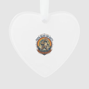 Vatertag Papa Bär Im Dienst Shirt Lustiges Tier Da Ornament