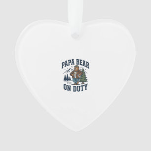 Vatertag Papa Bär Im Dienst Shirt Lustiges Tier Da Ornament