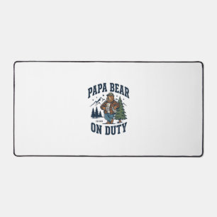 Vatertag Papa Bär Im Dienst Shirt Lustiges Tier Da Schreibtischunterlage