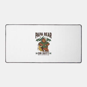 Vatertag Papa Bär Im Dienst Shirt Lustiges Tier Da Schreibtischunterlage