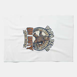 Vatertag Papa Bär Im Dienst Shirt Lustiges Tier Pa Geschirrtuch