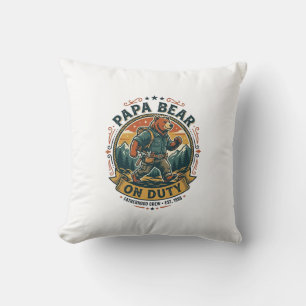 Vatertag Papa Bär Im Dienst Shirt Lustiges Tier Pa Kissen
