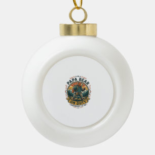 Vatertag Papa Bär Im Dienst Shirt Lustiges Tier Va Keramik Kugel-Ornament
