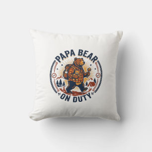 Vatertag Papa Bär Im Dienst Shirt Lustiges Tier Va Kissen