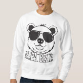 Vatertag | PaPa Bär | Schwarz-weiß modern Sweatshirt (Vorderseite)