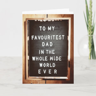 Vatertag  Papa  Buchstabenbrett   Geburtstag Karte