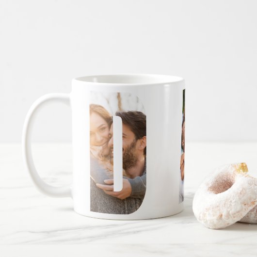 Vatertag | Papa Foto Platzhalter Vorlage Kaffeetasse (Mit Donut)