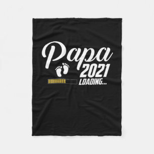 Vatertag Papa Loading 2021 Erster Vater Fleecedecke