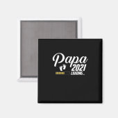 Vatertag | Papa Loading 2021 Erster Vater Magnet (Vorderseite/Rückseite)