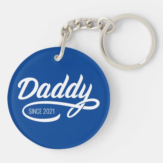 Vatertag - Papa Seit... Schlüsselanhänger (Rückseite)