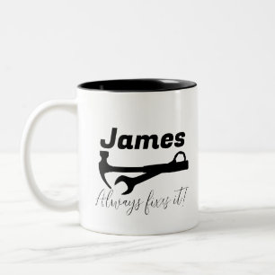 Vatertag Papa Werkzeug Mechaniker Zweifarbige Tasse