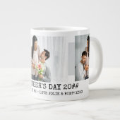 Vatertag Papa wird 3 Foto grau Jumbo-Tasse (Vorderseite Rechts)