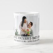 Vatertag Papa wird 3 Foto grau Jumbo-Tasse (Vorderseite)