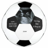 Vatertag Papa zu Sonogram Foto Custom Fußball (Vorderseite)