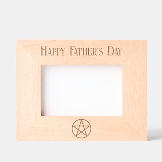 Vatertag-Pentagramm Geätzte Rahmen (Vorderseite)