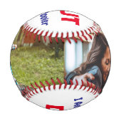 Vatertag personalisieren Foto Vintagen Stil, Baseball (Rückseite)