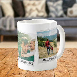 Vatertag Personalisiert 3 FotoCollage Kaffeetasse