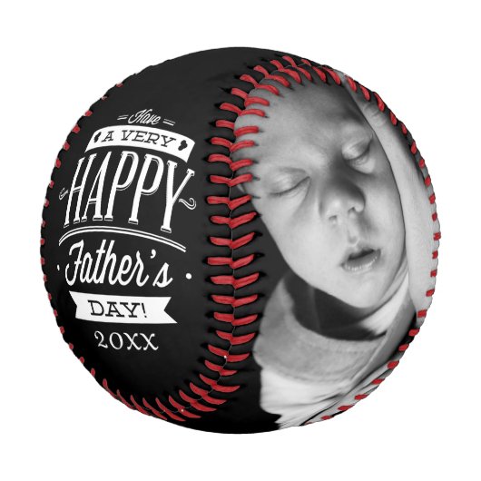 Vatertag Personalisiert Baseball (Schrägansicht)