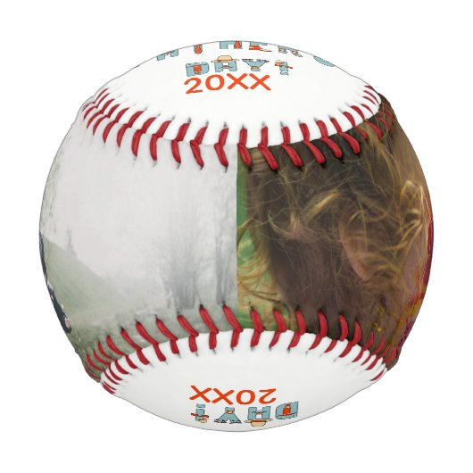 Vatertag Personalisiert Baseball (Vorderseite)