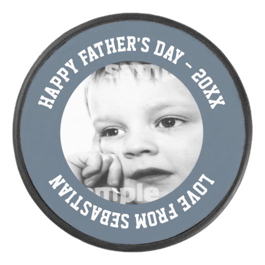 Vatertag Personalisiert Eins Eishockey Puck (Vorderseite)