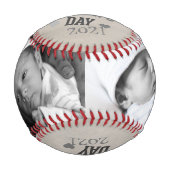 Vatertag Personalisiert einzigartig gemacht von Ih Baseball (Vorderseite)