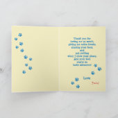 Vatertag Personalisiert von Goldendoodle Hund Feiertagskarte (Innenseite)