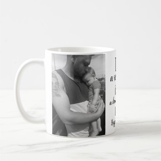 Vatertag Personalisiertes 2-Foto-Zitat Kaffeetasse (Links)