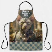 Vatertag Personalisiertes Foto Viking Cat. Schürze (Vorderseite)